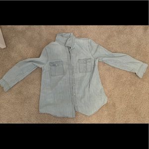 Jean flannel button up